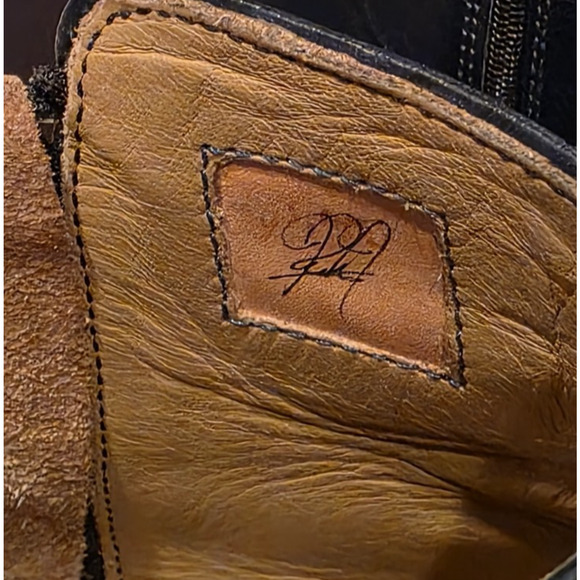 Adelante Granada Ankle Boots Women's Denim Blue Leather Side Zip Sz 9, Width C - Picture 16 of 16